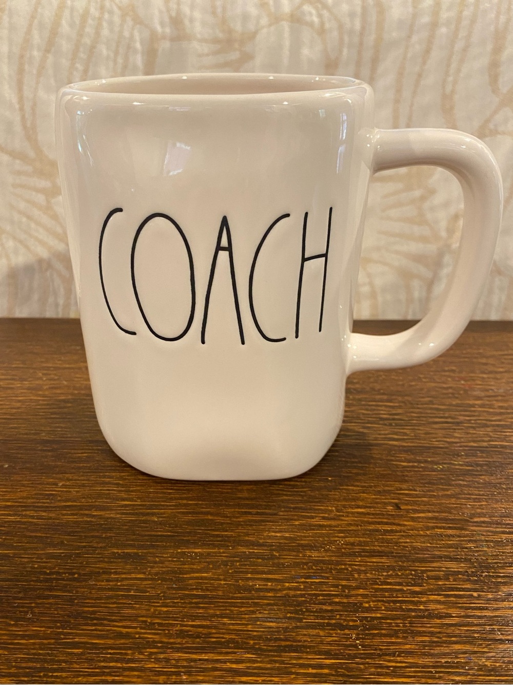 Rae Dunn White Ceramic Mug with Black 'COACH' Lettering 20oz